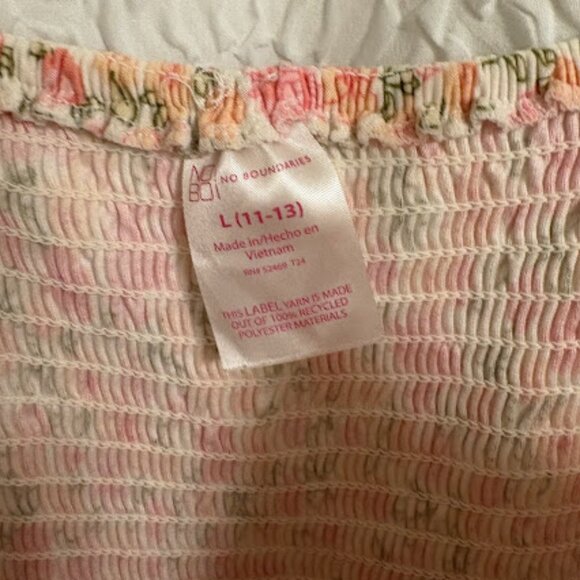 No Boundaries Pink Floral Mini Dress - Size L - Picture 3 of 4